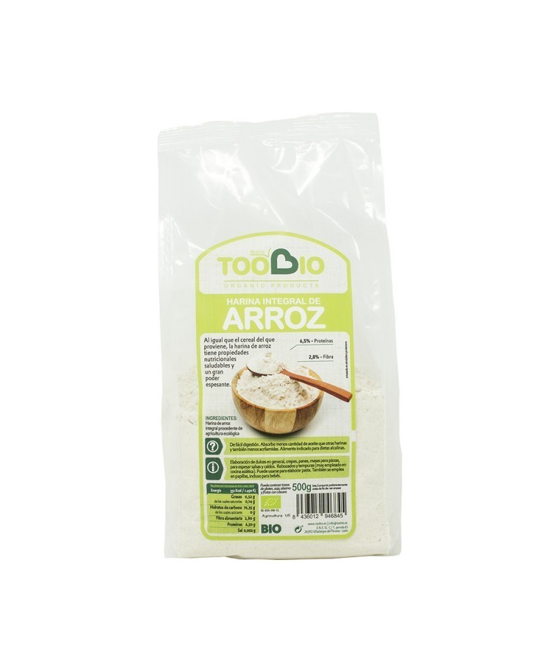 Harina arroz integral sin gluten TOO BIO 500 gr BIO