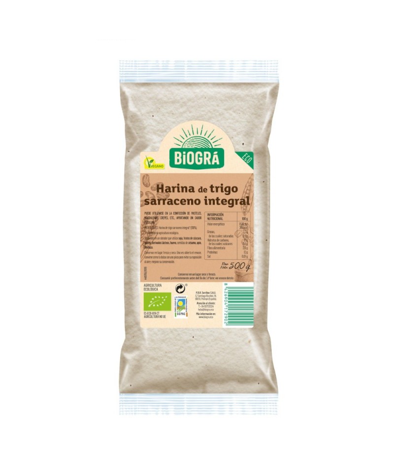 Harina trigo sarraceno integral BIOGRA 500 gr BIO