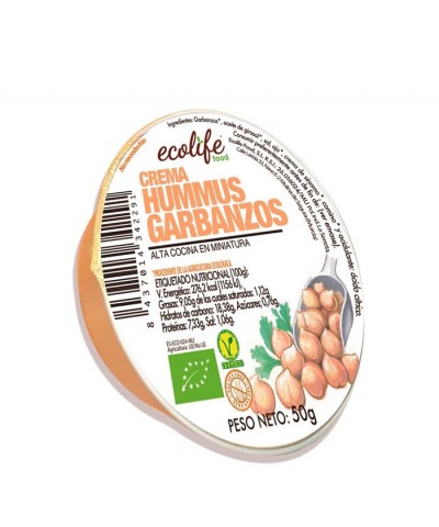 Hummus de garbanzos ECOLIFE 50 gr BIO