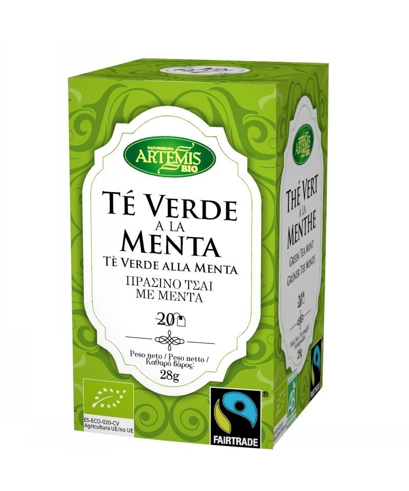 Infusion te verde menta (20 filtros) ARTEMIS 30 gr