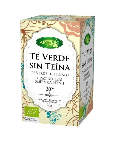 Infusion te verde sin teina (20 filtros) ARTEMIS 28 gr