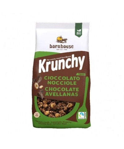 Krunchy chocolate avellana BARNHOUSE 375 gr
