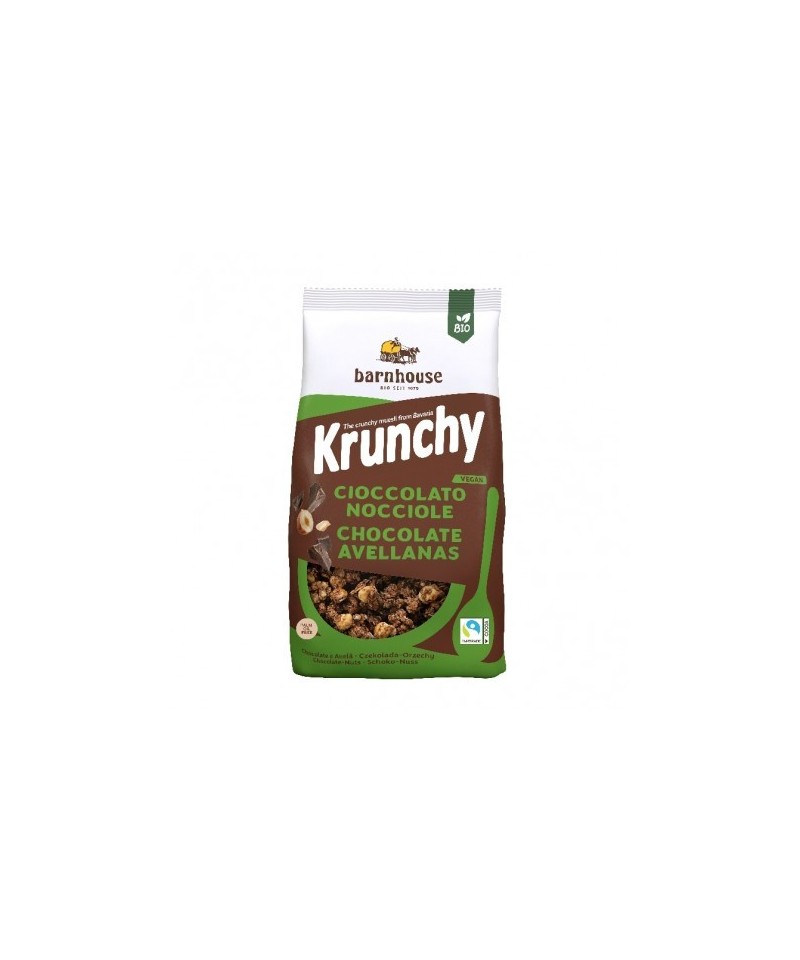 Krunchy chocolate avellana BARNHOUSE 375 gr