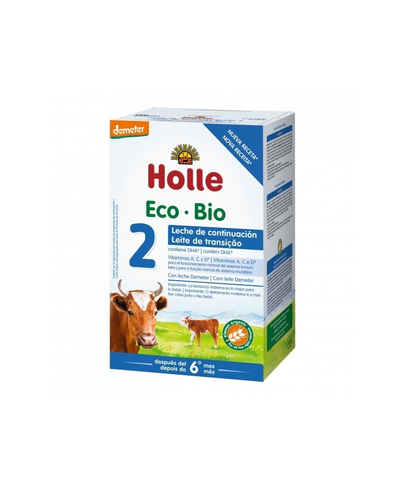 Leche continuacion 2 +6 meses HOLLE 600 gr DEMETER ECO