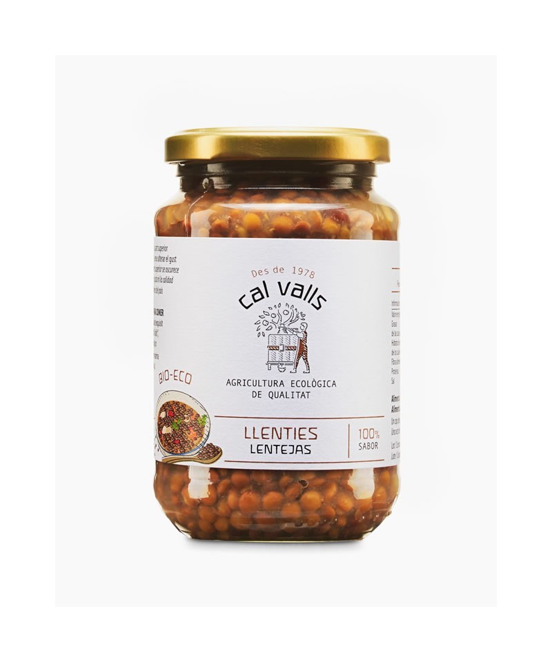 Lenteja pequeña cocida CAL VALLS 250 gr ECO