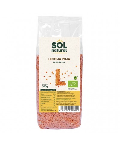 Lentejas rojas SOL NATURAL 500 gr BIO