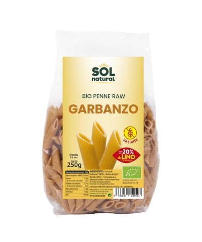 Macarron garbanzo con lino sin gluten SOL NATURAL 250 gr BIO