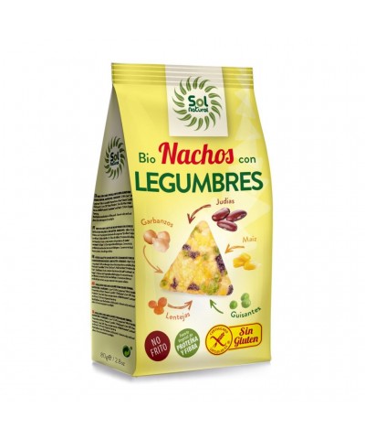 Nachos con legumbres sin gluten SOL NATURAL 80 gr BIO