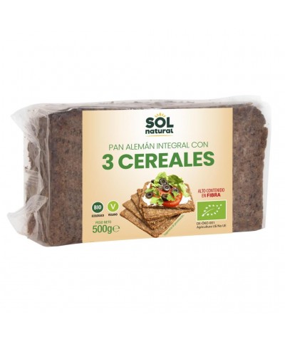 Pan aleman tres cereales SOL NATURAL 500 gr BIO