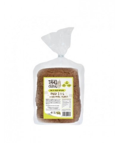 Pan molde integral omega 3  lino girasol calabaza TAHO 400 gr