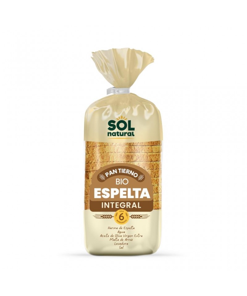 Pan tierno espelta integral molde SOL NATURAL 400 gr BIO