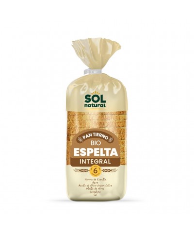 Pan tierno espelta integral molde SOL NATURAL 400 gr BIO