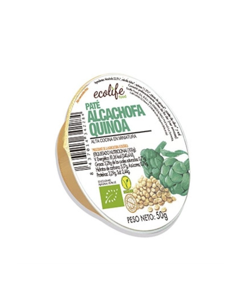 Pate alcachofa y quinoa ECOLIFE 50 gr BIO