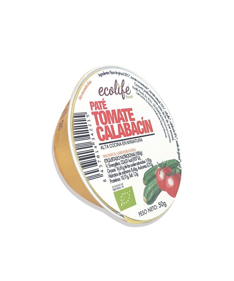 Pate tomate y calabacin ECOLIFE 50 gr BIO