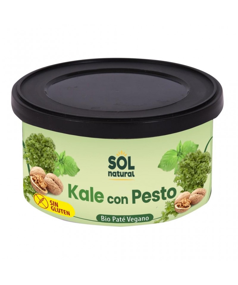 Pate vegano kale con pesto sin gluten SOL NATURAL 125 gr BIO