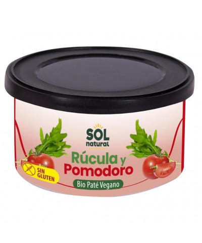 Pate vegano rucula y pomodoro sin gluten SOL NATURAL 125 gr BIO