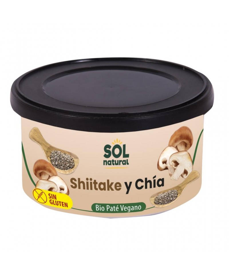 Pate vegano shiitake y chia sin gluten SOL NATURAL 125 gr BIO