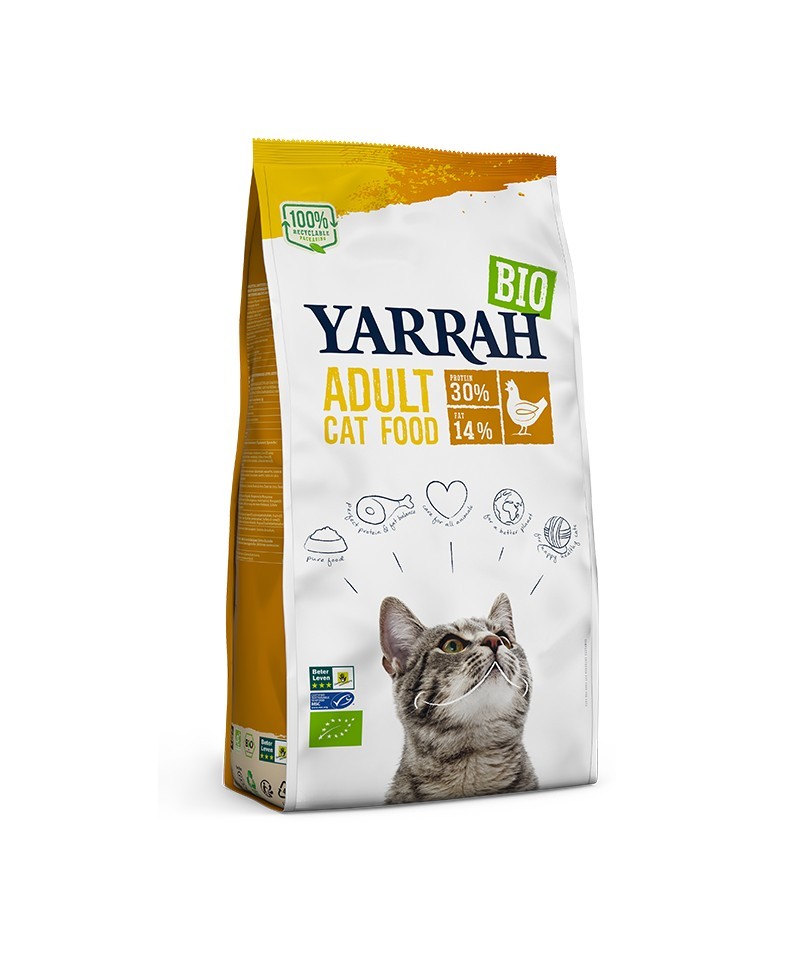 Pienso gatos pollo YARRAH 2,4 kg