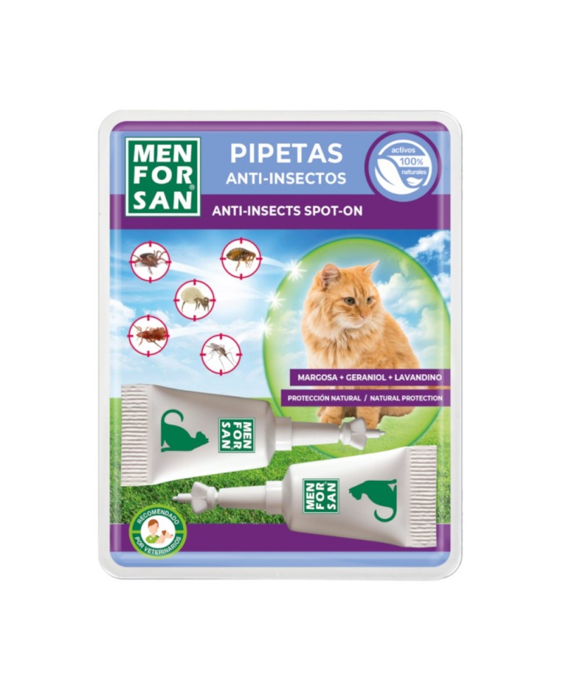 Pipetas anti insectos para gatos MEN FOR SAN