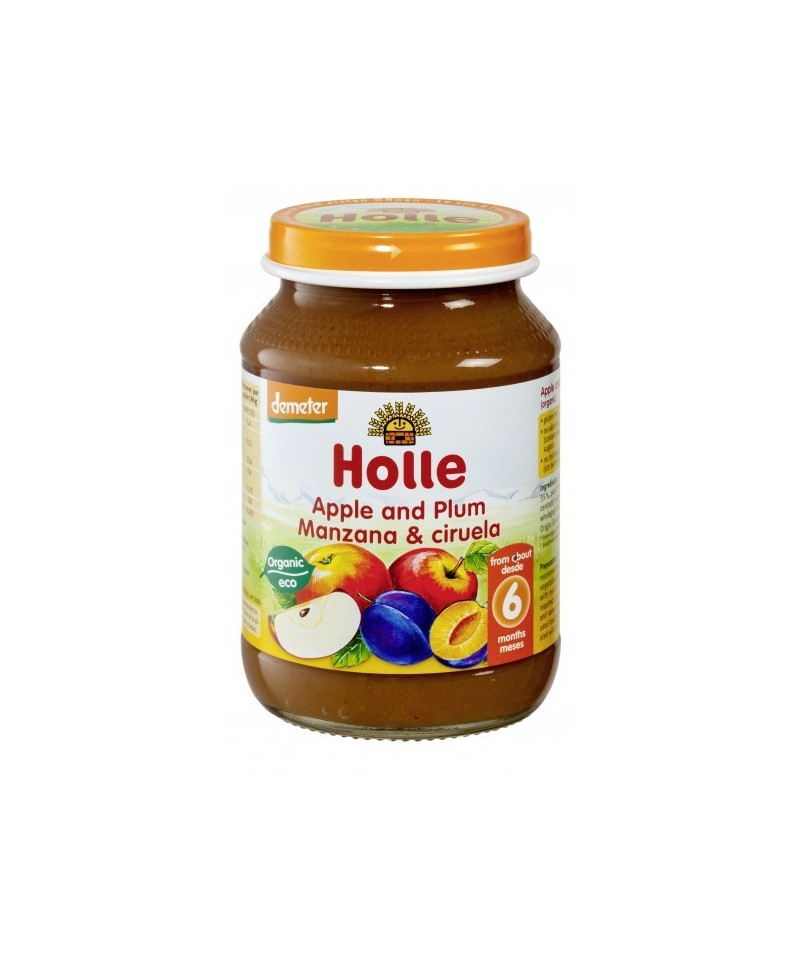 Potito manzana ciruela HOLLE 190 gr DEMETER ECO