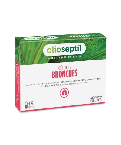 Preparado aceites esenciales bronquios OLIOSEPTIL 15 capsulas