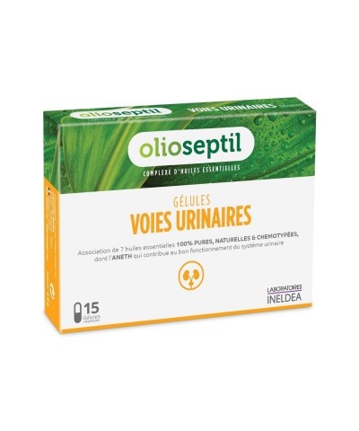 Preparado aceites esenciales vias urinarias OLIOSEPTIL 15 capsulas