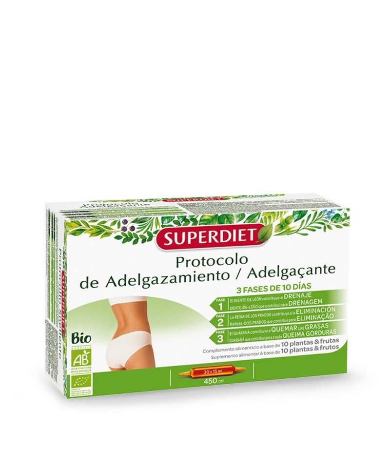 Protocolo adelgazante SUPERDIET 3x10 ampollas de 15 ml BIO