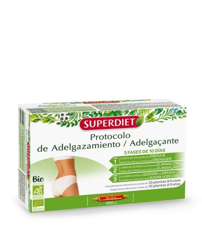 Protocolo adelgazante SUPERDIET 3x10 ampollas de 15 ml BIO