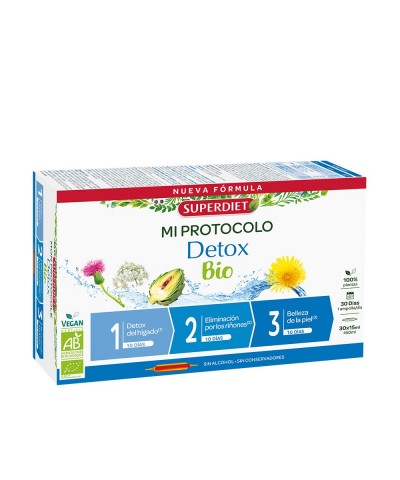 Protocolo detox SUPERDIET 3x10 ampollas de 15 ml BIO