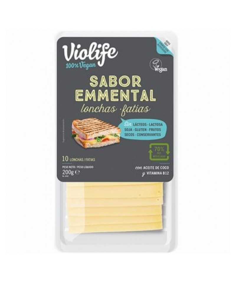 Queso emmental lonchas VIOLIFE 200 gr