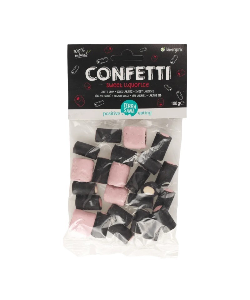 Regaliz dulce confetti TERRASANA 100 gr BIO