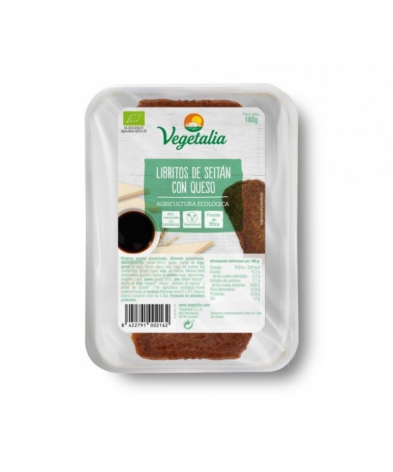 Seitan libritos con queso VEGETALIA 180 gr