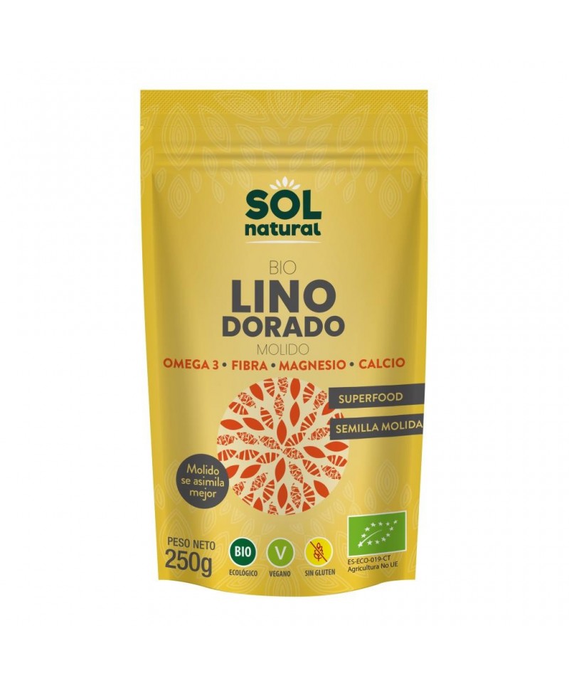 Semillas lino doradas molida SOL NATURAL 250 gr BIO