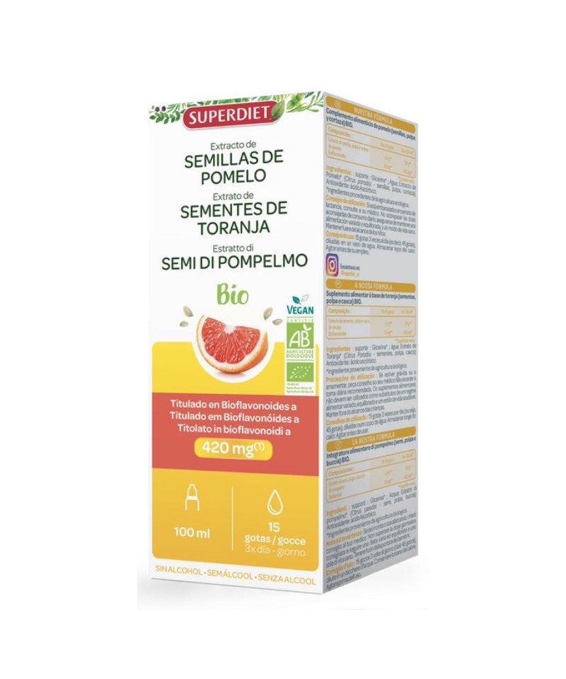 Semillas pomelo SUPERDIET 100 ml BIO