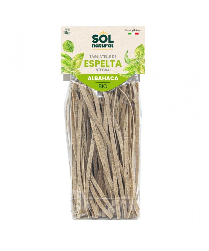 Tagliatelle espelta albahaca SOL NATURAL 250 gr BIO