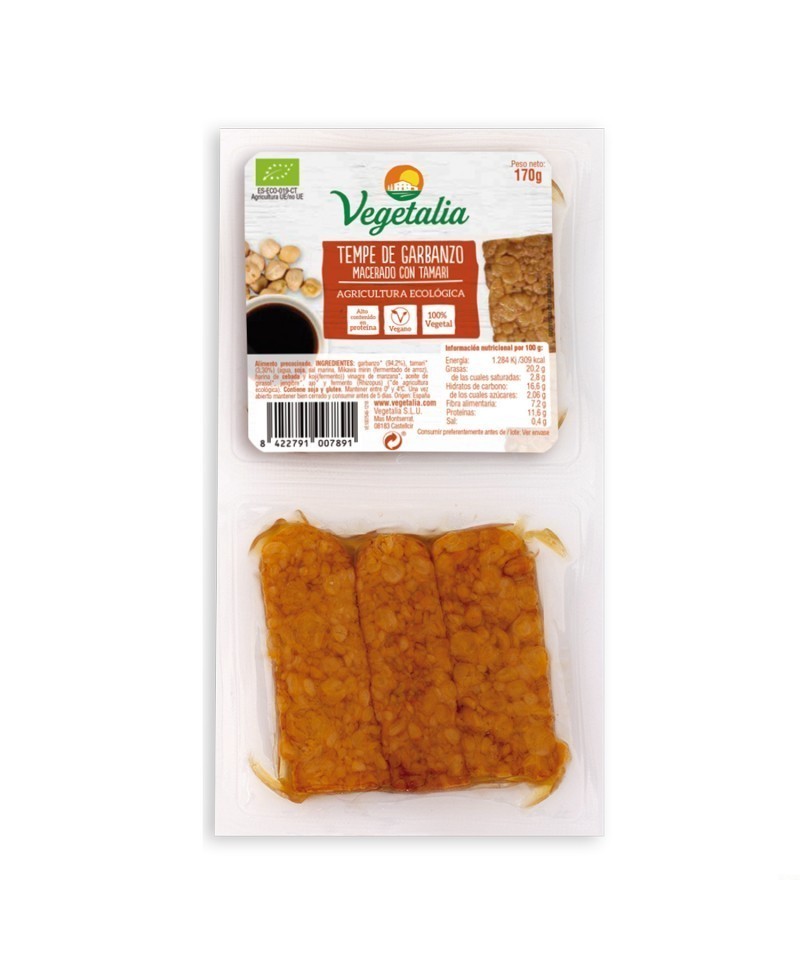 Tempe garbanzo macerado VEGETALIA 170 gr