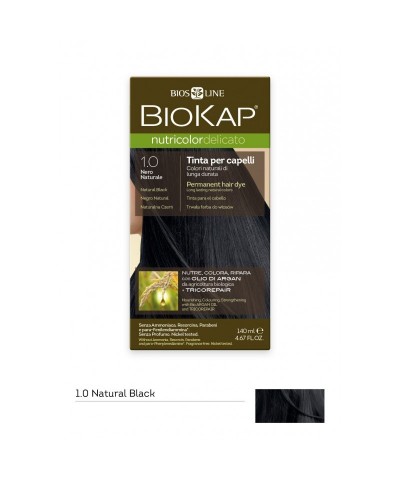 Tinte delicato negro natural 1.00 BIOKAP 140 ml