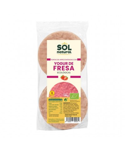 Tortas arroz yogur fresa SOL NATURAL 100 gr BIO