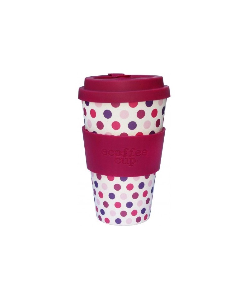 Vaso de bambu pink polka Ref.113 ALTERNATIVA 3 (400 ml)