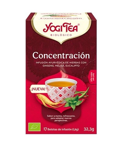 Yogi tea infusion concentracion 17 bolsas BIO
