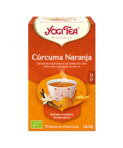 Yogi tea infusion curcuma naranja 17 bolsas BIO