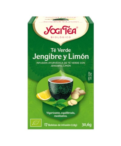 Yogi tea infusion te verde jengibre limon 17 bolsas BIO