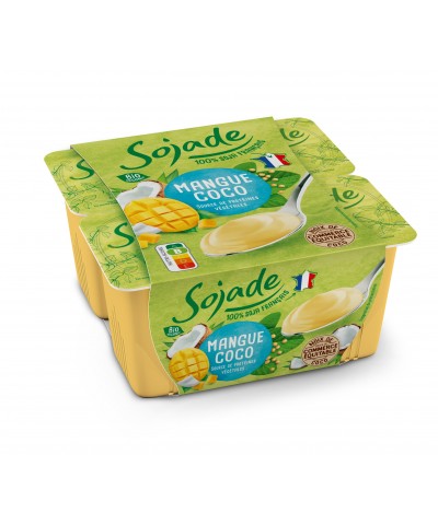 Yogur soja mango coco SOJADE 4x100 gr BIO