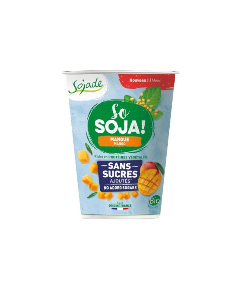 Yogur soja mango sin azucar SOJADE 400 gr BIO