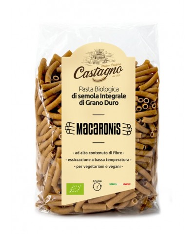 Macarrones trigo integral CASTAGNO 500 gr ECO