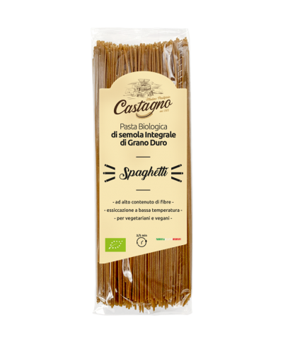 Espaguetis trigo integral CASTAGNO 500 gr ECO