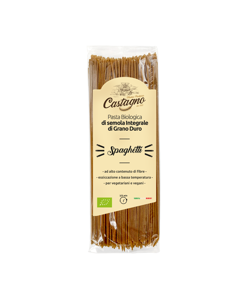 Espaguetis trigo integral CASTAGNO 500 gr ECO