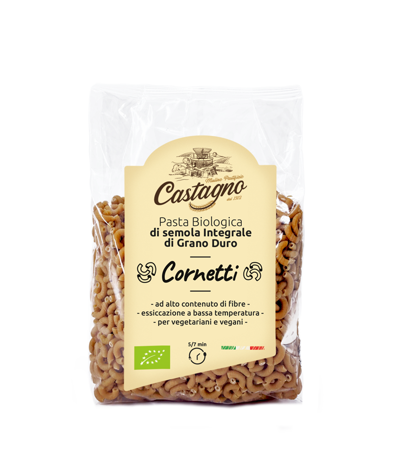 Cornetti trigo integral CASTAGNO 500 gr ECO