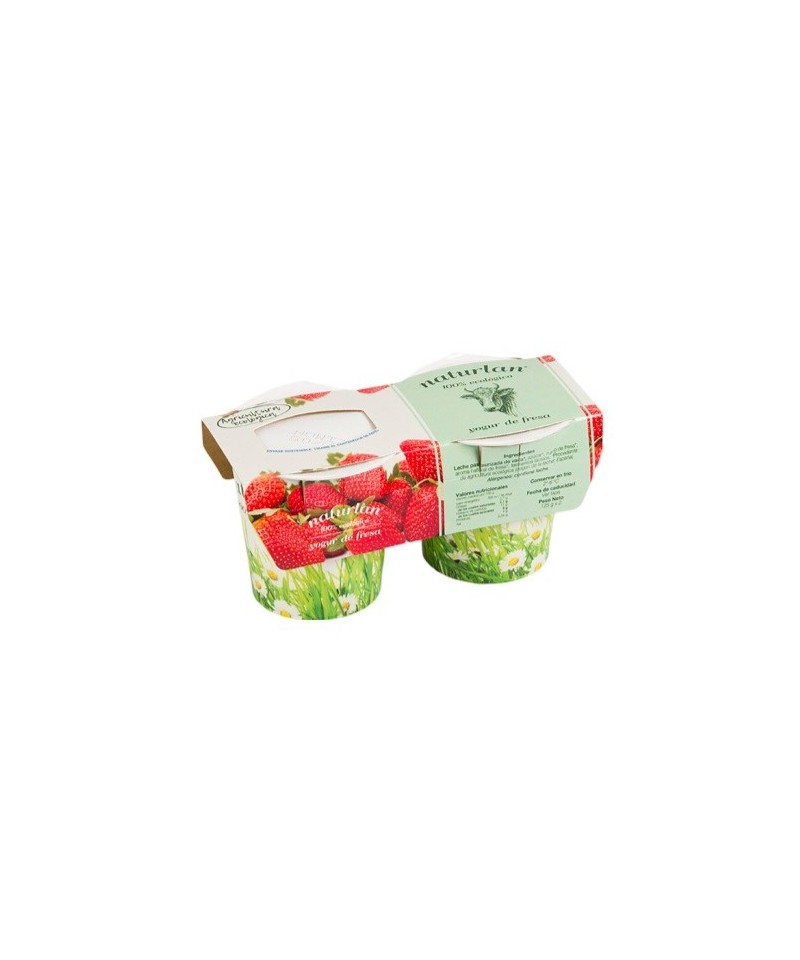 Yogur vaca fresa NATURLAN 2X125 gr ECO