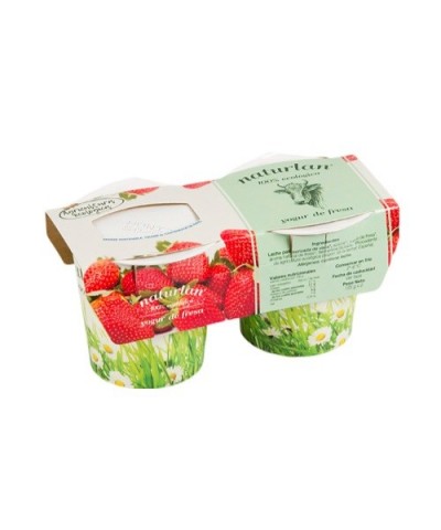 Yogur vaca fresa NATURLAN 2X125 gr ECO